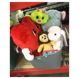 Assorted stuffed toys