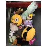 Assorted stuffed toys