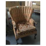Vintage armchair with flower designs