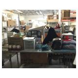 Table top of assorted household items, see photos