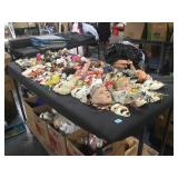 Table top of masks and more. As found