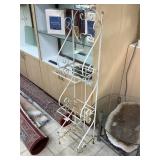 White metal rack, Approx 5 ft tall