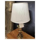 Brass table top lamp, Approx 2 ft tall