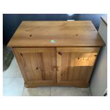 Solid wood cabinet, approx 2.5 ft long