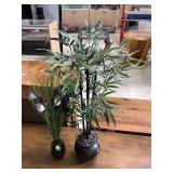 2 decorative prop plants, Approx 2 ft tall