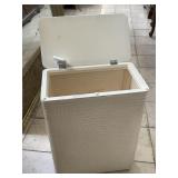Cream hamper, Approx 3 ft tall