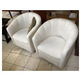 Pair of white armchairs