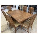 Wood dining table w/6 chairs