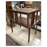 Wood table w/benches, Approx 4 ft long