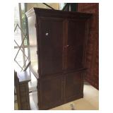 Large Wood desk w/hutch, Approx 6 ft tall