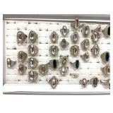 Assorted Size Metal and Stone Rings Assorted Size Metal and Stone Rings