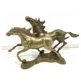 Brass Running Horses Sculpture. 6.5x12