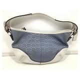 Coach Vintage Mini Signature, Blue & White Demi Coach Vintage Mini Signature, Blue & White Demi