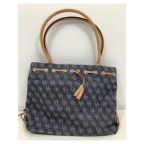 Dooney & Bourke Denim Logo Bucket Tote. Like New.