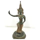 Vintage Thai Metal Sculpture. 16in H