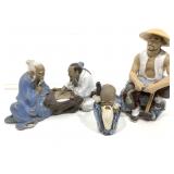 Chinese Glazed Mudman Figurines 8in H Largest Chinese Glazed Mudman Figurines 8in H Largest