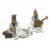 Chinese Glazed Ceramic Figurines. 6in H Chinese Glazed Ceramic Figurines. 6in H