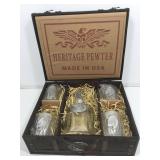 NIB Heritage Pewter USA Decanter and Tumbler set NIB Heritage Pewter USA Decanter and Tumbler set