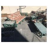 7-pc Bentwood Patio Set - Painted Green - with 7-pc Bentwood Patio Set - Painted Green - with