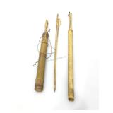 Crafted wood arrows. Decor.