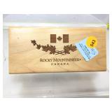 Rocky Mountain watch in wood case.