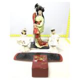 Asian style figures. Ceramic.