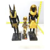 Egyptian style figures. Some damages.