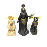 Egyptian theme statues. Some damages.