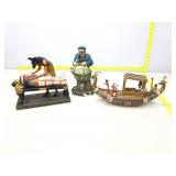 Egyptian style decor figures and more. Some