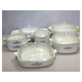 Corning ware and lid collection.