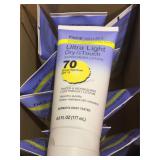 NOS. Ultra light 70 sunscreen. 6 oz tubes. Local