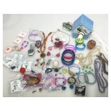 Assorted costume jewelry.