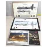 Signed military plane posters. Some framed. See