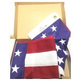 Valley Forge Commercial 3x5ft US flag in box.