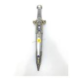 Ornate Fantasy knife with bejeweled sheath.