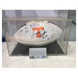 Autographed Tennessee football with COA