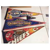 Sports pennant lot with auto Elvis girbac
