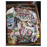 Box of mixed sports cards