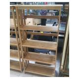 Wood shelf rack, approx over 5 ft tall
