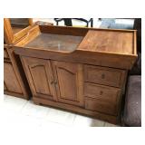 Wood cabinet w/drawers, approx 3 ft long