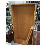 Wood bookshelf w/5 shelves, approx 6 ft tall