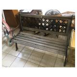 Metal and wood bench