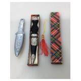 Ornate Metal fantasy knives.