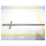 Fantasy sword with snake and skull handle.