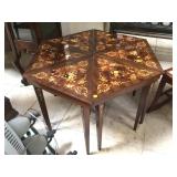 6 Mapsa inlay wood Music box table, made in Italy,