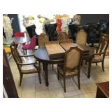 Wood dining table w/6 chairs