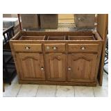 Wood buffet, top needs to be fixed, approx 4 ft