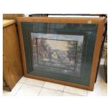 Framed print, approx 42x36