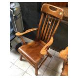 Solid wood high back chair