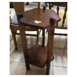 Wood plant side table